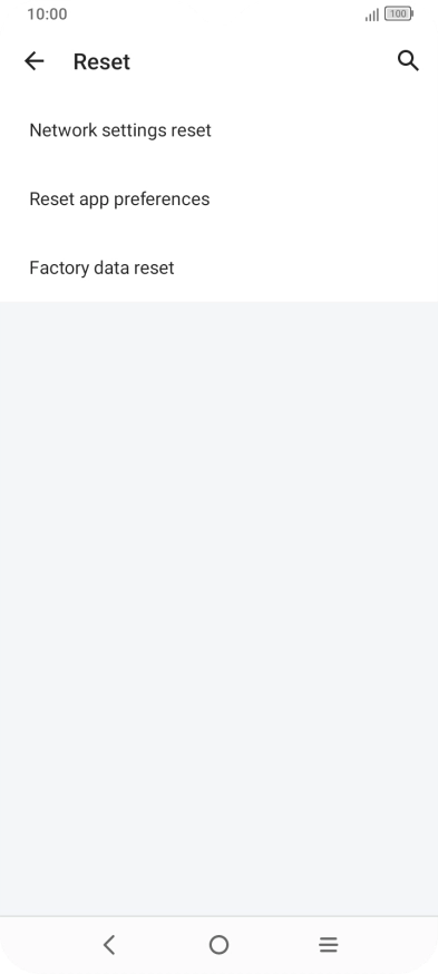 Press Factory data reset. Press Factory data reset.