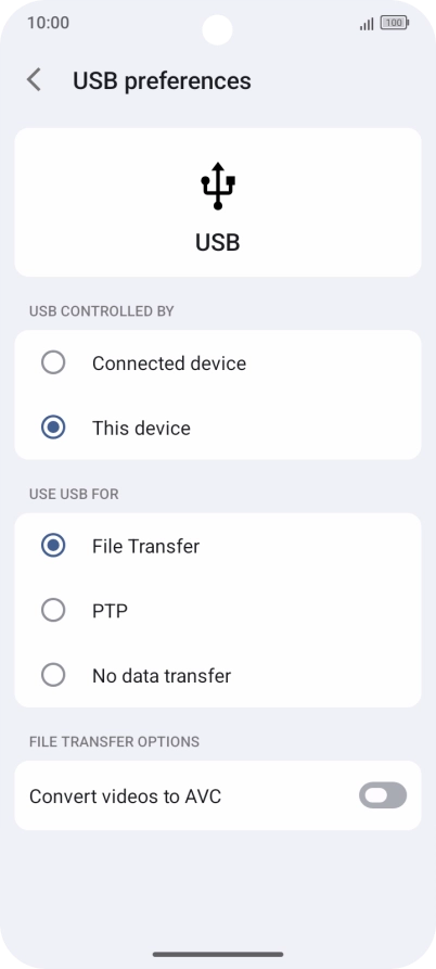 Press File Transfer.