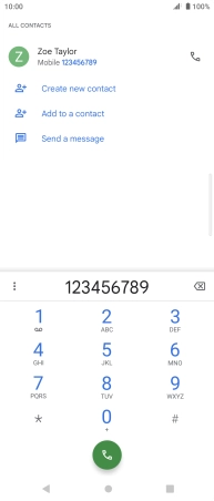 Key in the required number and press the call icon.