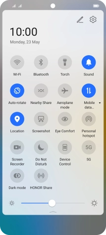 Press the sound mode icon to turn the function on or off. Press the sound mode icon to turn the function on or off.