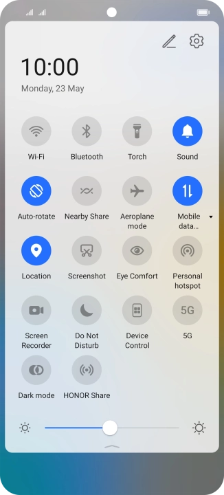 Press the sound mode icon to turn the function on or off. Press the sound mode icon to turn the function on or off.