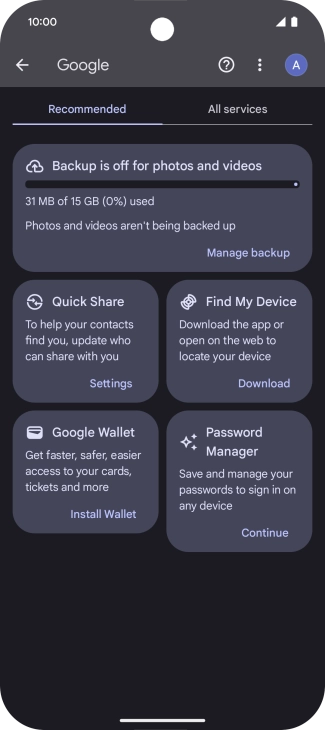 Press Find My Device. Press Find My Device.