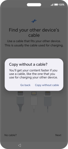 Press Copy without cable.