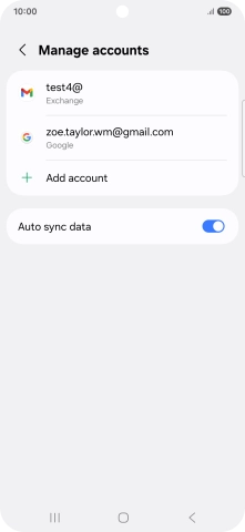 Press the required email account.