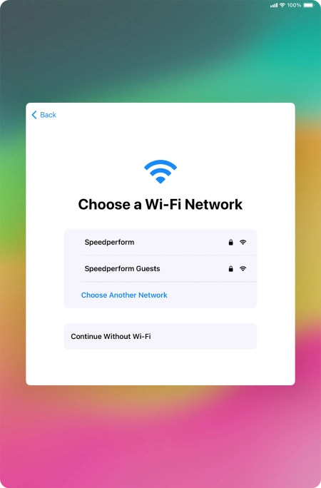 Press the required Wi-Fi network. Press the required Wi-Fi network.