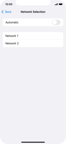 If you turn off the function, press the required network.