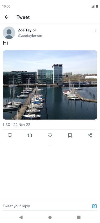Press the text input field.