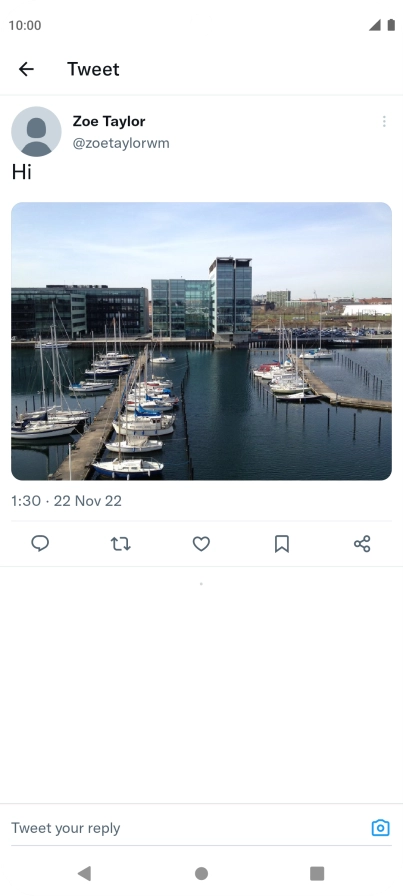 Press the text input field.