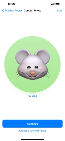 Follow the instructions on the screen to customise the selected picture and press Continue.