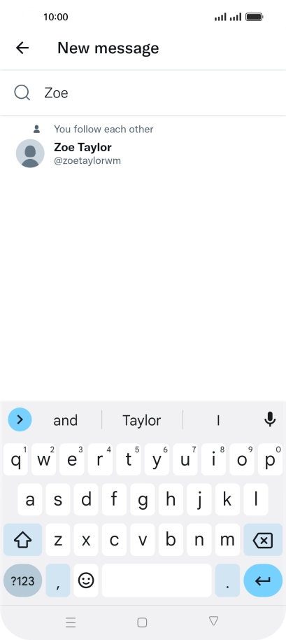 Key in the first letters of the recipient's name and press the required contact.