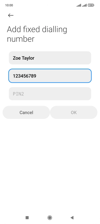Press PIN2. Press PIN2.