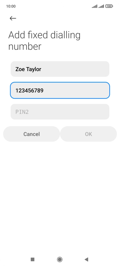 Press PIN2. Press PIN2.