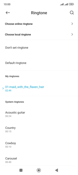 Press the Home key to return to the home screen.