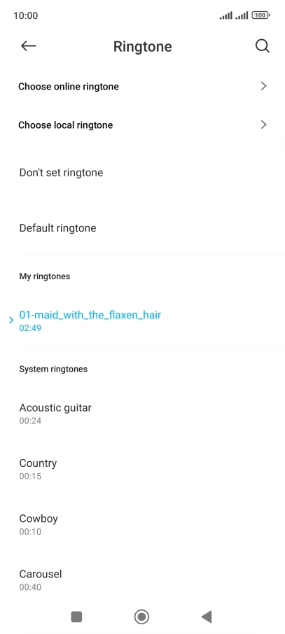 Press the Home key to return to the home screen.