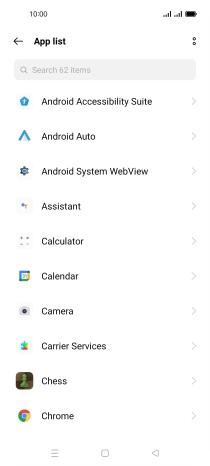 Press the required app.