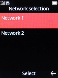 Select the required network.