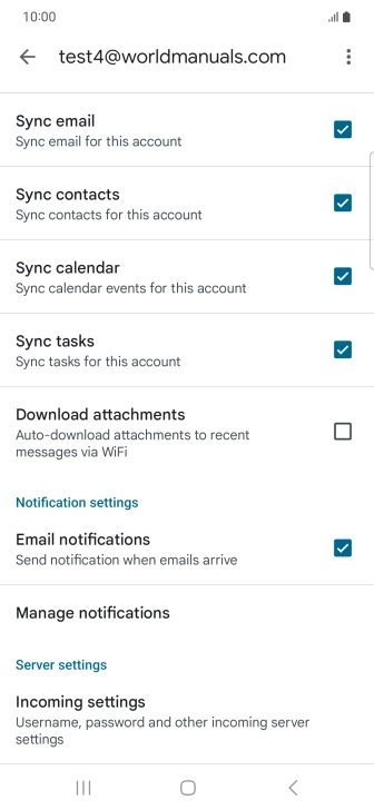 Press the field next to 