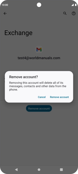 Press Remove account.