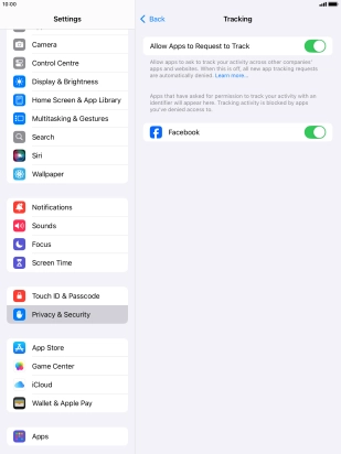 Press the indicator next to 