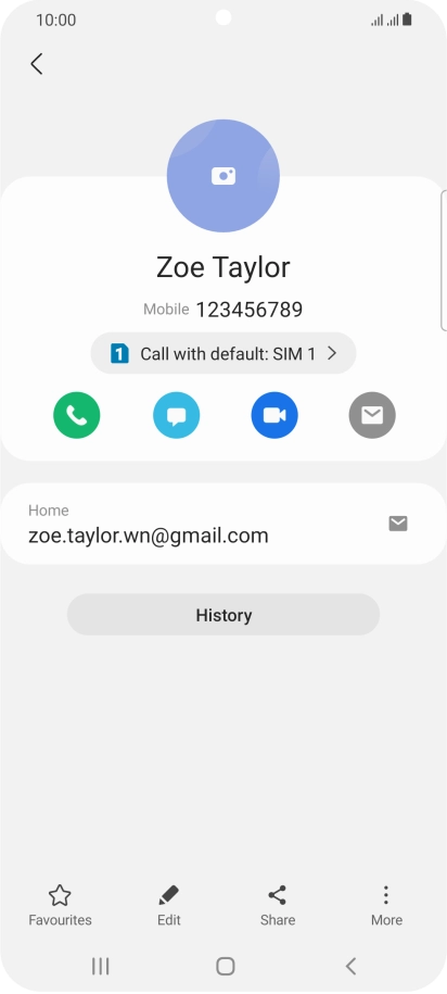 Press the call icon next to the required SIM.