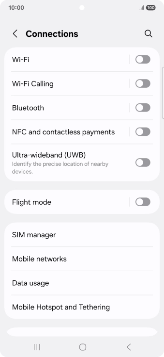 Press SIM manager. Press SIM manager.