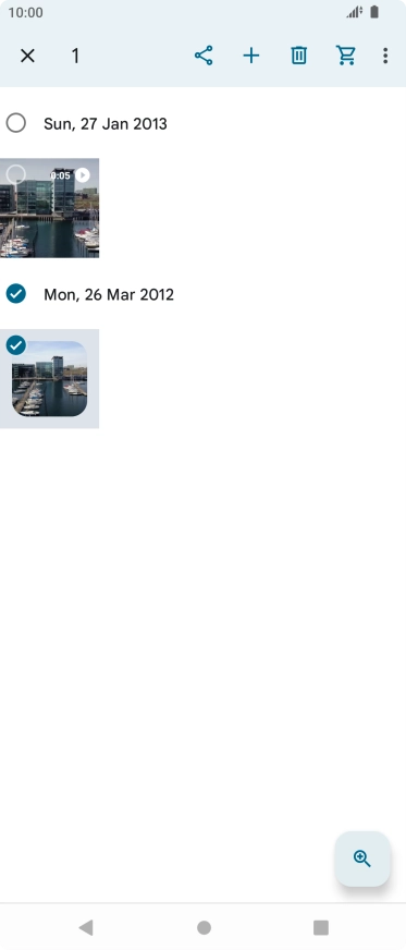 Press the share icon.