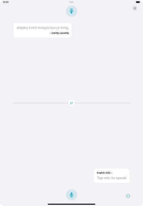 Press the end icon to end two-way view.