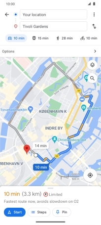 Press the required mode of transportation.