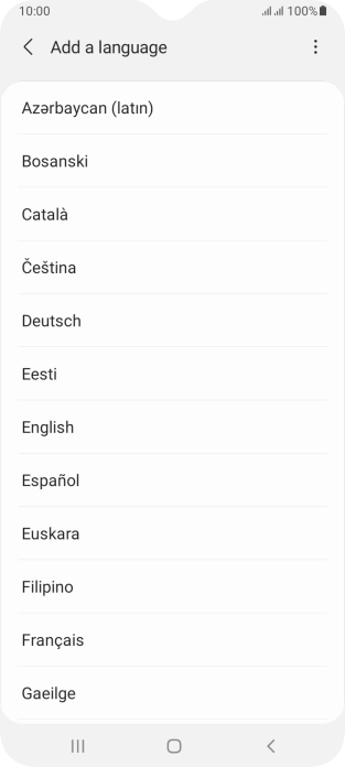 Press the required language.