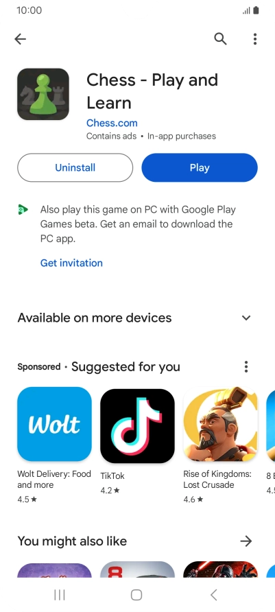 Press the Home key to return to the home screen.