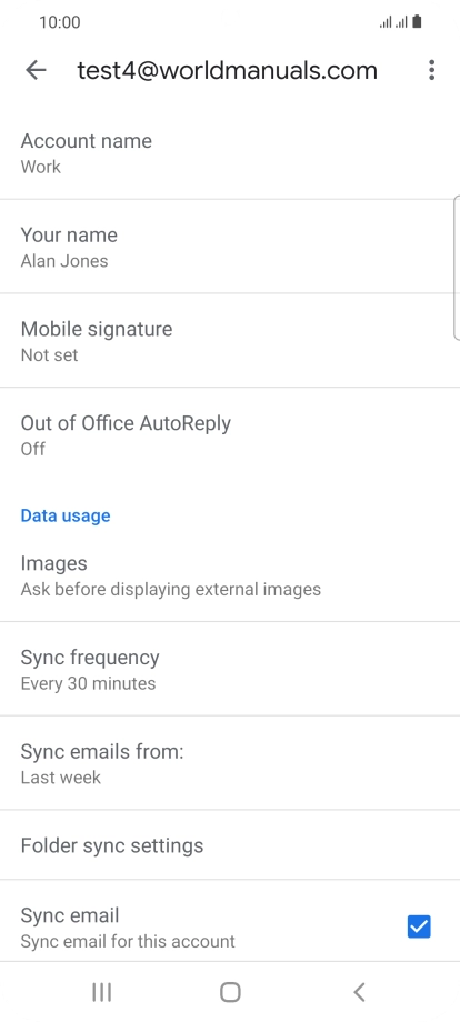 Press Account name and key in the required name.