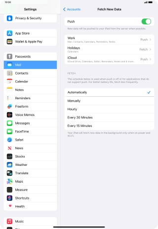 Press the indicator next to 