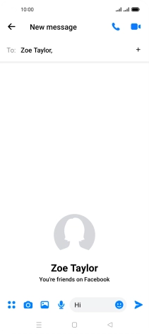 Write the required message and press the send icon.