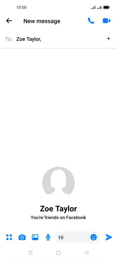 Write the required message and press the send icon.
