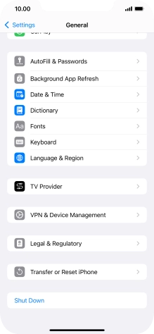 Press Transfer or Reset iPhone.