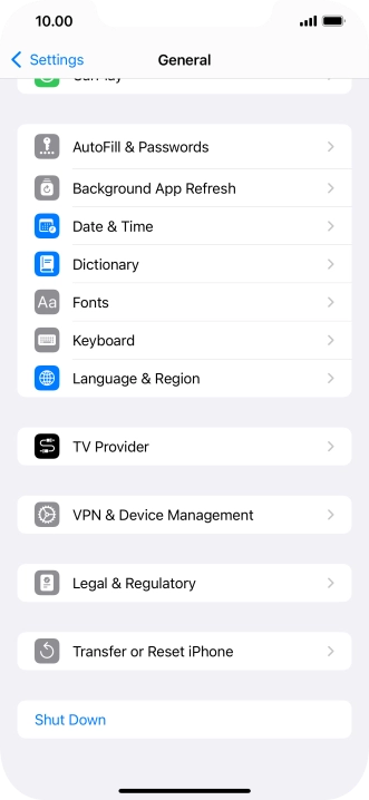 Press Transfer or Reset iPhone.