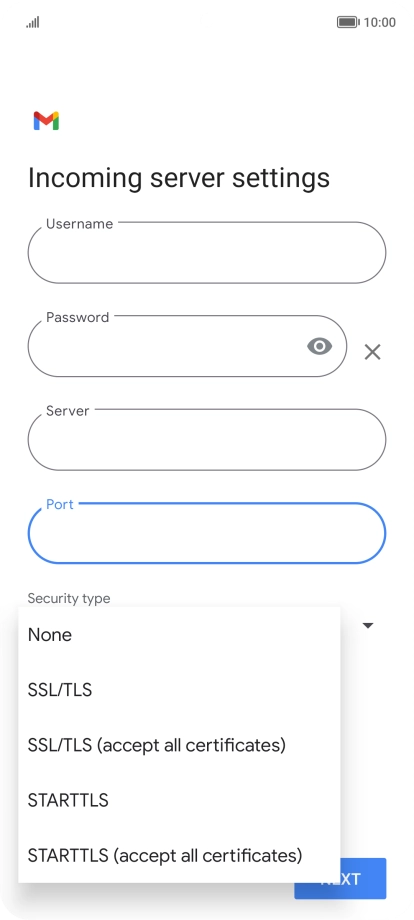 Press SSL/TLS. Press SSL/TLS.