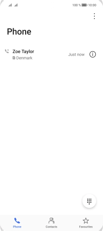 Press and hold the required contact.