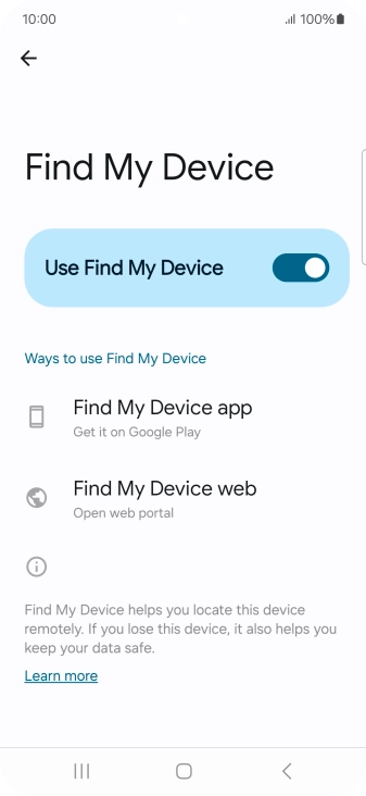 Press the Home key to return to the home screen.