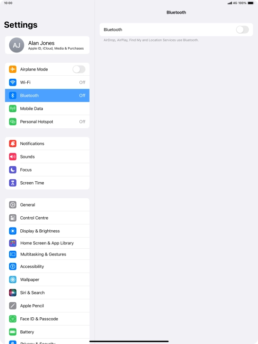 Press the indicator next to 