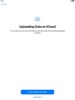 Press the required setting. Press the required setting.
