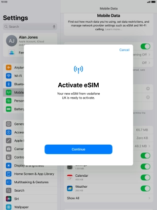 Press Continue. Press Continue.