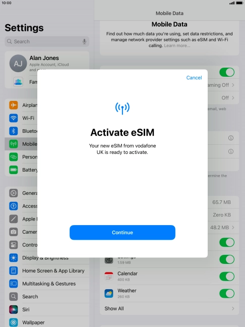 Press Continue. Press Continue.