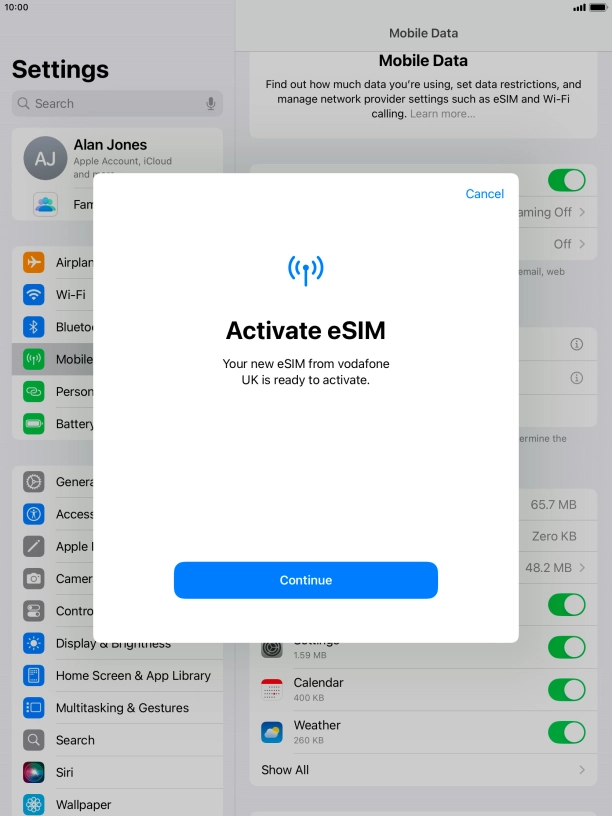 Press Continue. Press Continue.