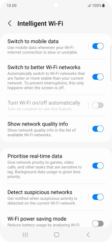Press the indicator next to 