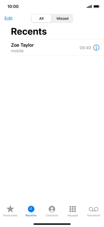 Press the information icon next to the required phone number.