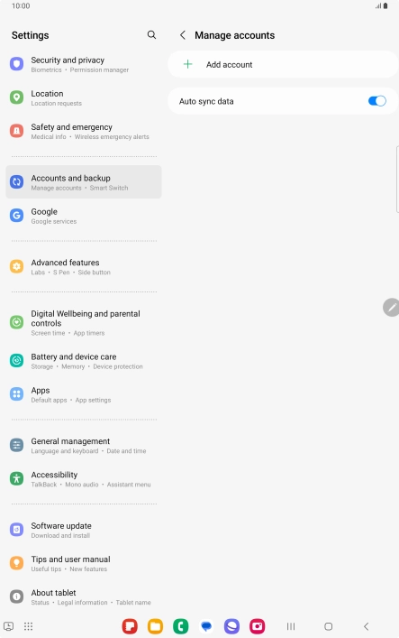 Press Add account. Press Add account.