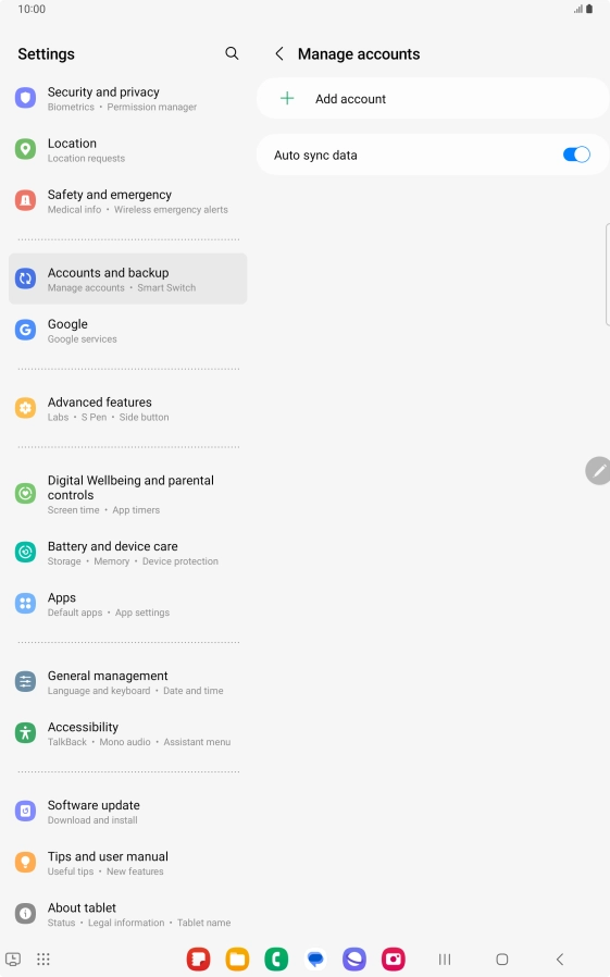 Press Add account. Press Add account.
