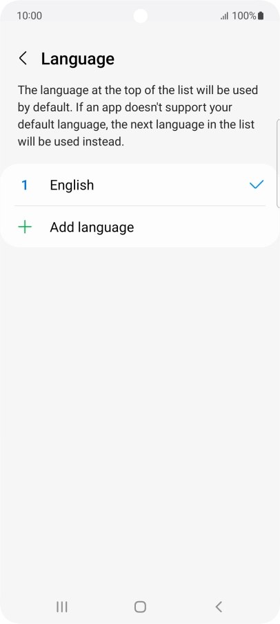 Press Add language. Press Add language.