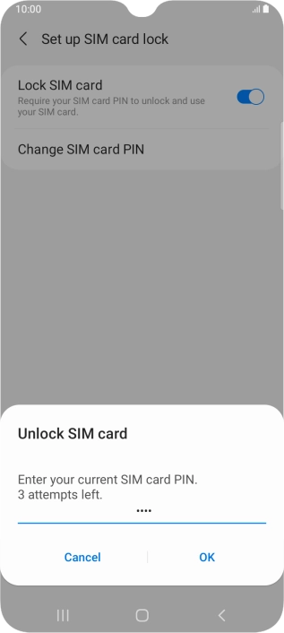 Key in your PIN and press OK.